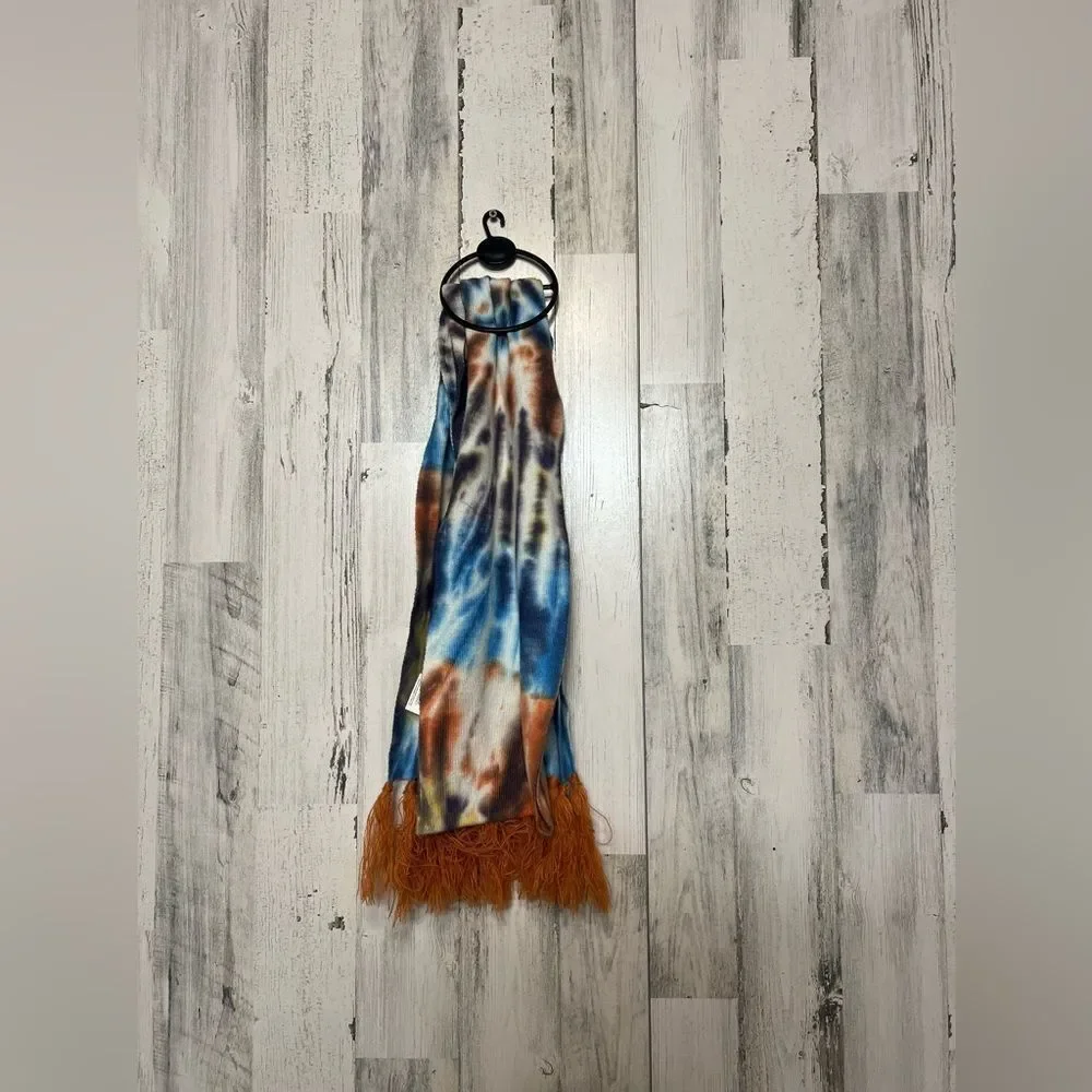 Looney Tunes Tie-Dye Scarf With Fringe Bugs Bunny & Lola Bunny Patch Space Jam S